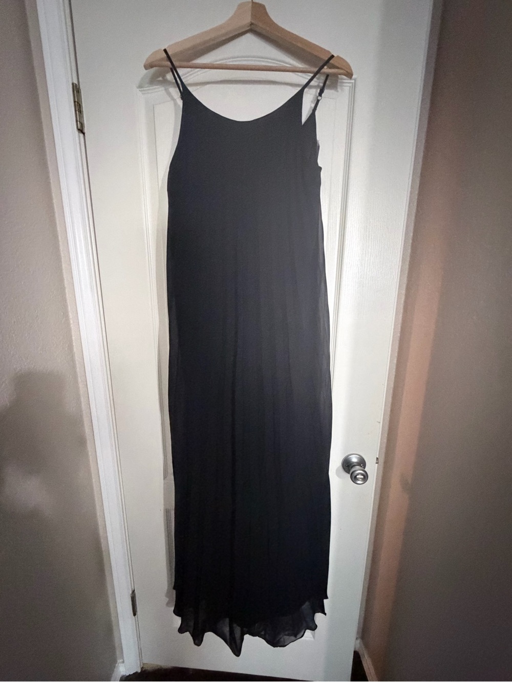 BCBGeneration Black Spaghetti-Strap Maxi Dress